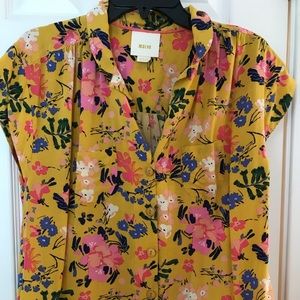Anthropologie Maeve blouse with small pocket Medium